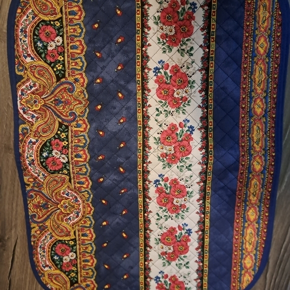 MARAT AVIGNON FRANCE quilted placemats FLORAL country shabby chic set 4 14x19 - Picture 4 of 9